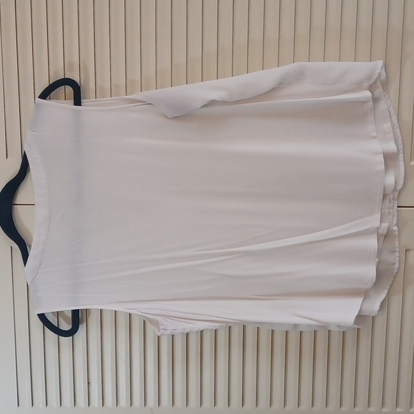 NY&Co White sleeveless chiffon dress blouse, size L - Picture 3 of 4